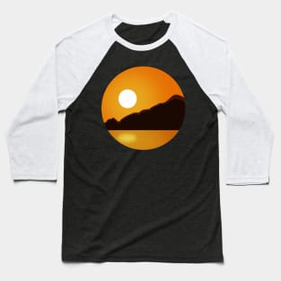 Beautiful Sunset Mountain Baseball T-Shirt